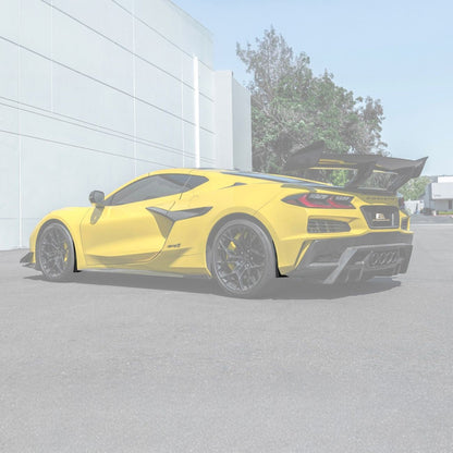 Corvette C8 Ray / Z06 / ZR1 Dry Carbon Fiber Front & Rear Mud Flaps image 3
