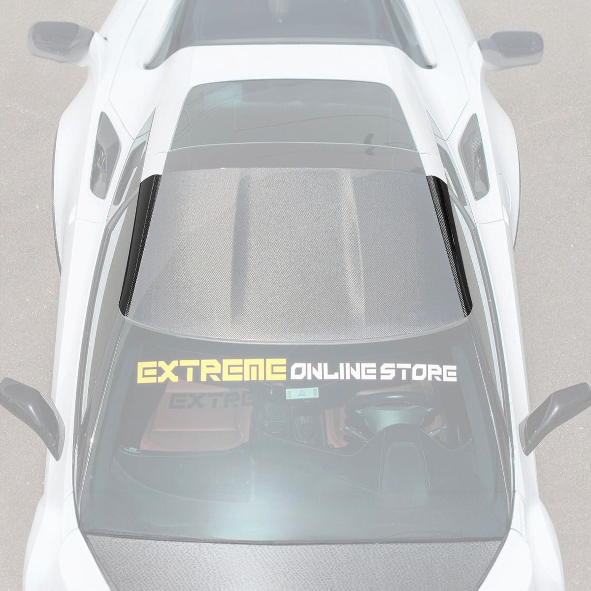 Corvette C7 Carbon Fiber Roof Side Trim Panel Cover Overlays image 3