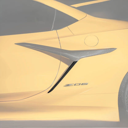 Corvette C8 Dry Carbon Fiber Side Air Intake Door Garnish Lower Trim image 3