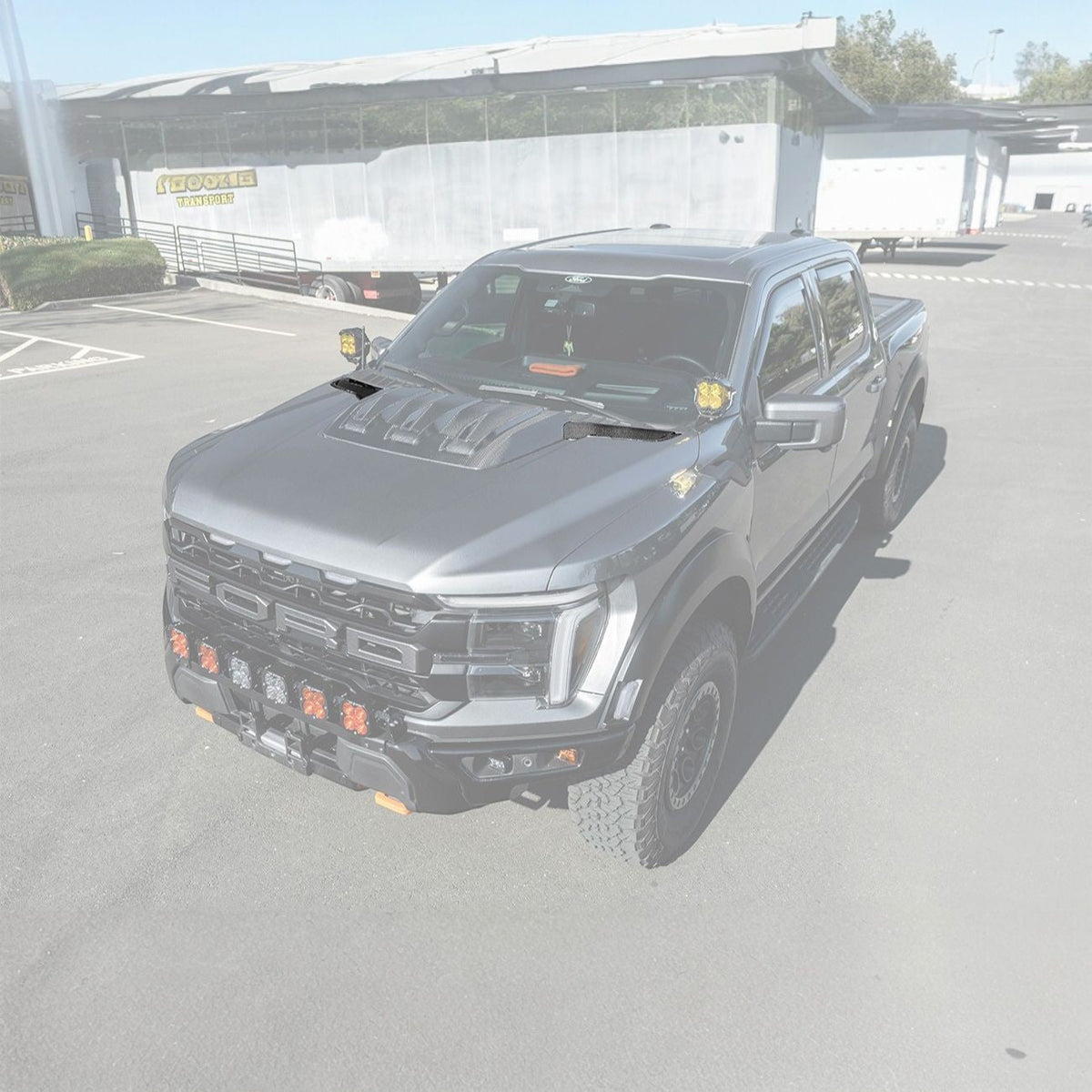 2021-Up Ford F-150 Carbon Fiber Raptor R Style Front Hood Vent Side Trim Bezel Replacements image 3