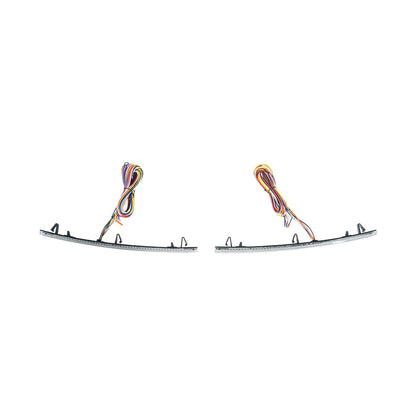 Corvette C7 Rear Bumper Diffuser Clear Lens Red LED Reflector Lights image 2