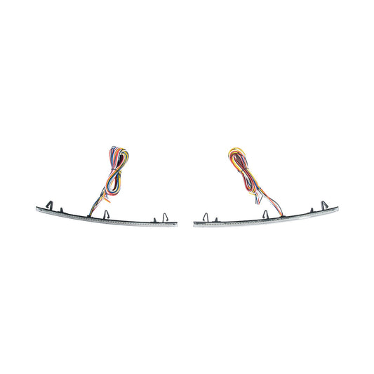 Corvette C7 Rear Bumper Diffuser Clear Lens Red LED Reflector Lights image 2