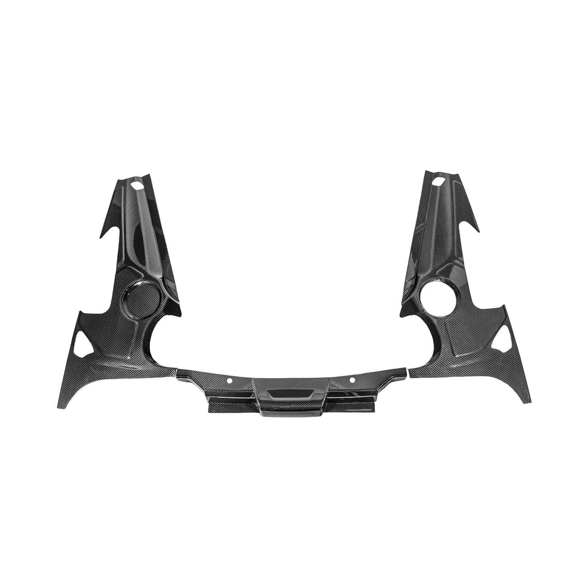 Corvette C8 Carbon Fiber 3-Piece Rear Engine Bay Cover Overlay Panel Set image 2