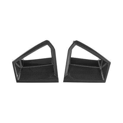 2024-Up Ford Mustang Carbon Fiber DarkHorse Style Front Grille Side Nostril Air Intake Trim Covers image 2