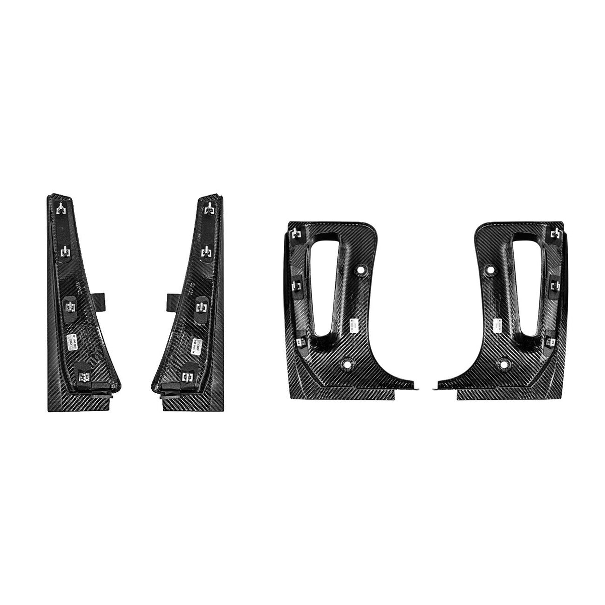 Corvette C8 Ray / Z06 / ZR1 Dry Carbon Fiber Front & Rear Mud Flaps image 2