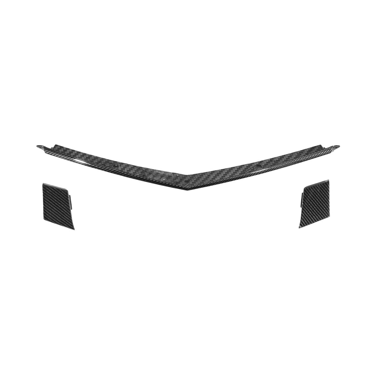 Corvette C8 Carbon Fiber Front Grille Tow Cover Kit image 2