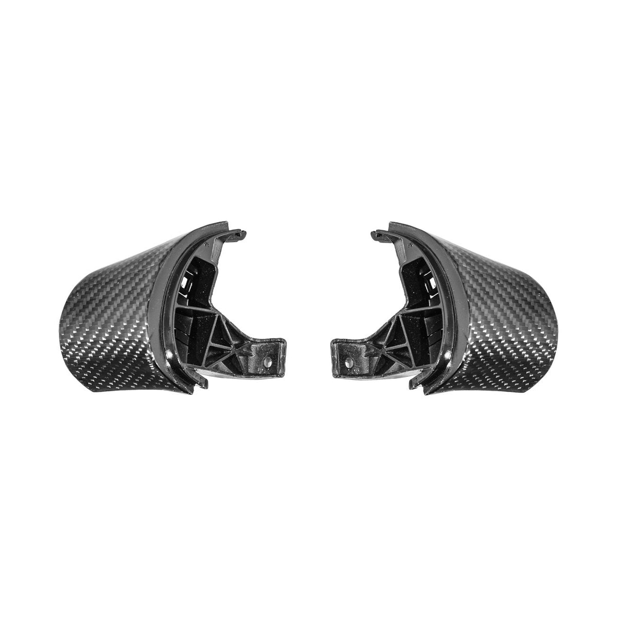 Corvette C6 Dry Carbon Fiber Steering Wheel Button Control Bezel Covers image 2