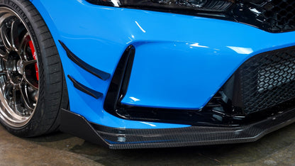 Carbon Fiber Front Bumper Canards- 2023 - Current Honda FL5 Civic Type R