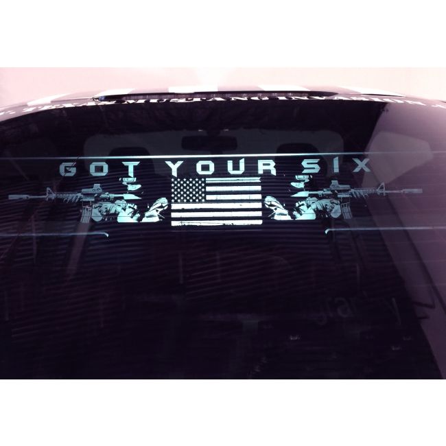 2015-Up Ford Mustang Coupe WindRestrictor® Rear Add On Glow Plate image 5