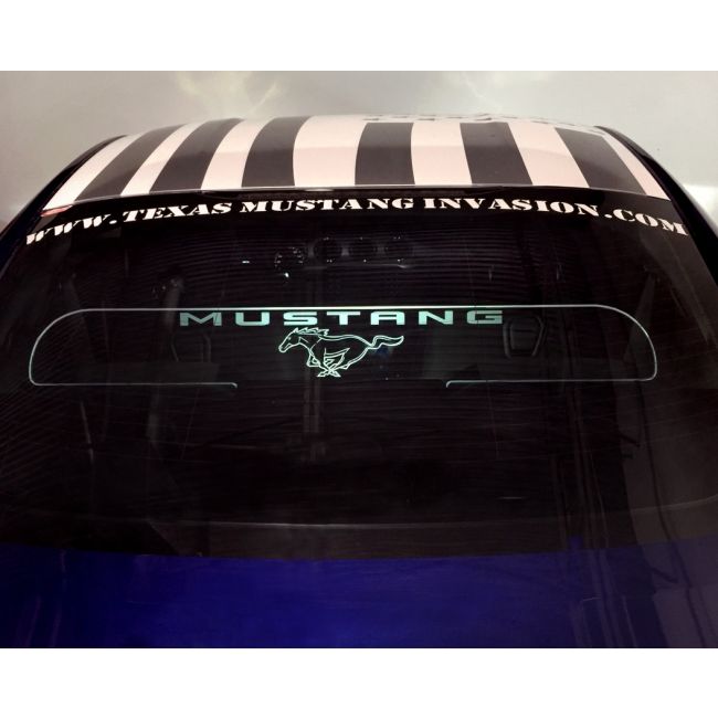 2015-Up Ford Mustang Coupe WindRestrictor® Rear Add On Glow Plate image 3
