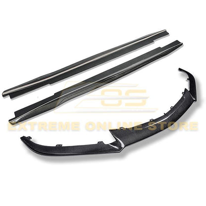 2016-19 Cadillac CTS-V Carbon Fiber Front Splitter Wheel Arch& Side Skirts Rockerst image 1