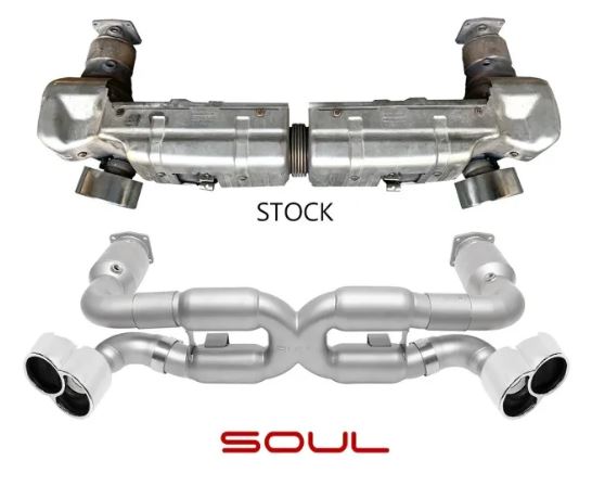 SOUL Porsche 996 Turbo Sport X-pipe exhaust