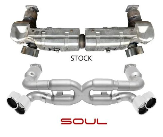 SOUL Porsche 996 Turbo Sport X-pipe exhaust