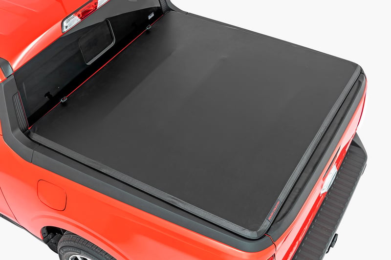 Rough Country Soft Tri-Fold Tonneau Cover for Ford Maverick 4-foot-6-inch bed