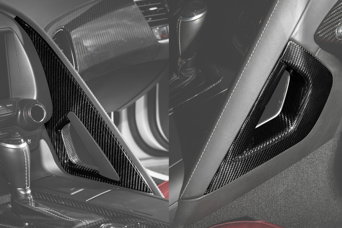 Corvette C7 Dry Carbon Fiber Center Console Grab Handle Cover