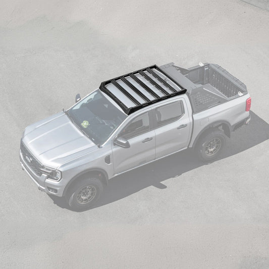 2024-Up Ford Ranger Carbon Steel Black Top Roof Rack Cargo Carrier