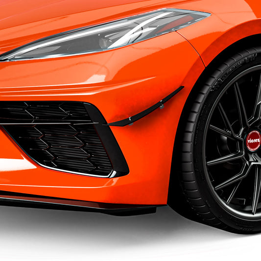 Vicrez 2VR Front Bumper Canards vz102235 | Chevrolet Corvette C8 2020-2026