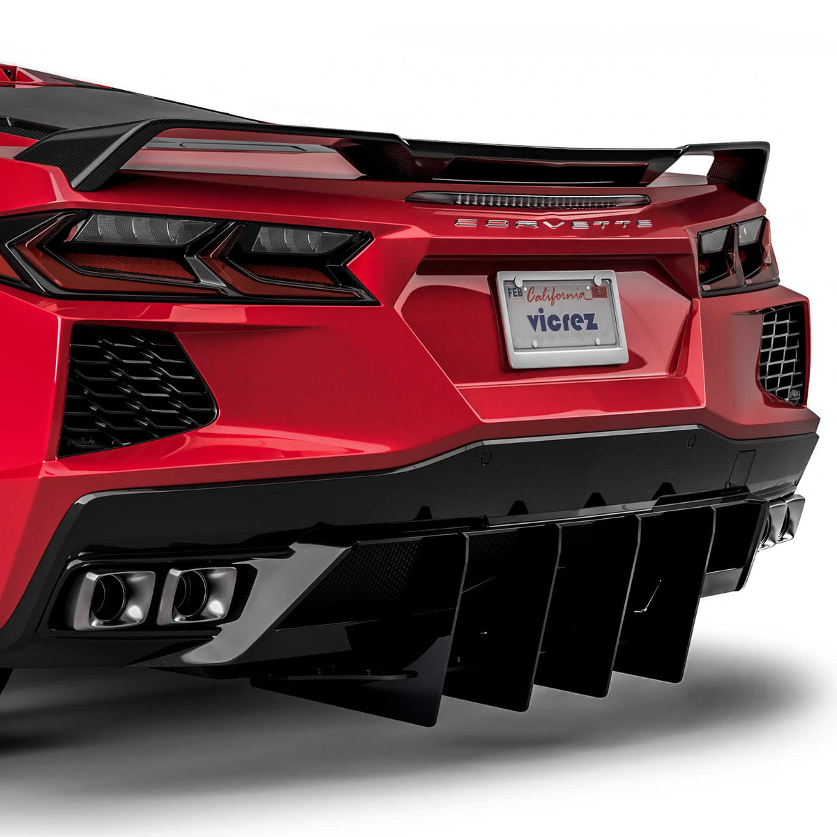 Vicrez 328LV Rear Diffuser vz102190 | Chevrolet Corvette C8 2020-2026