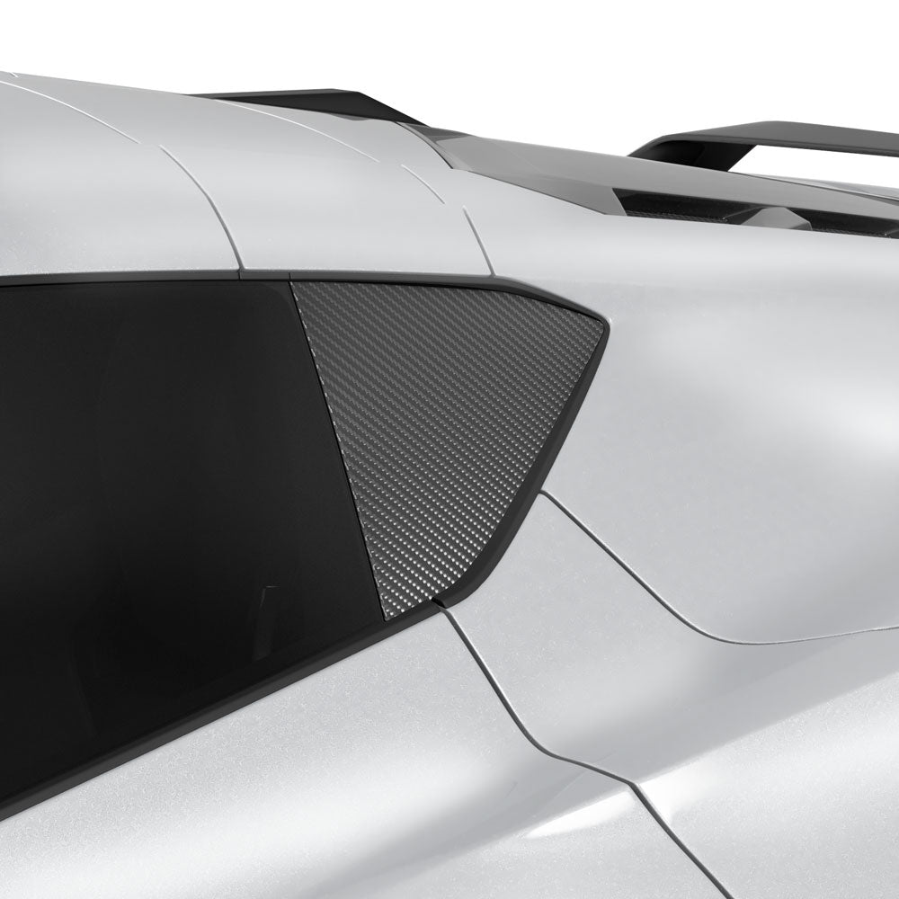 Vicrez Quarter Window Blackout Vinyl vz102298 | Corvette C8 2020-2026