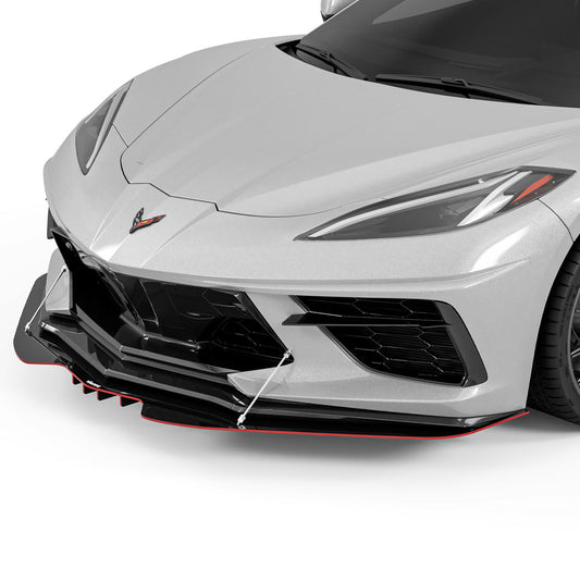Vicrez R1 Front Bumper Lip Splitter vz102103 | Chevrolet Corvette C8 2020-2026