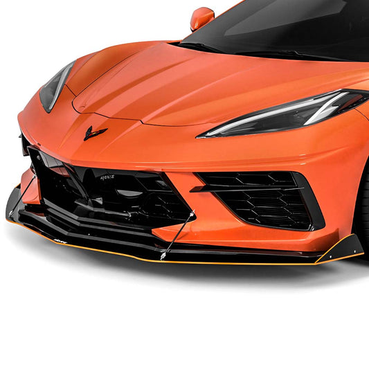 Vicrez V5R Front Splitter vz102321 | Chevrolet Corvette C8 2020-2026