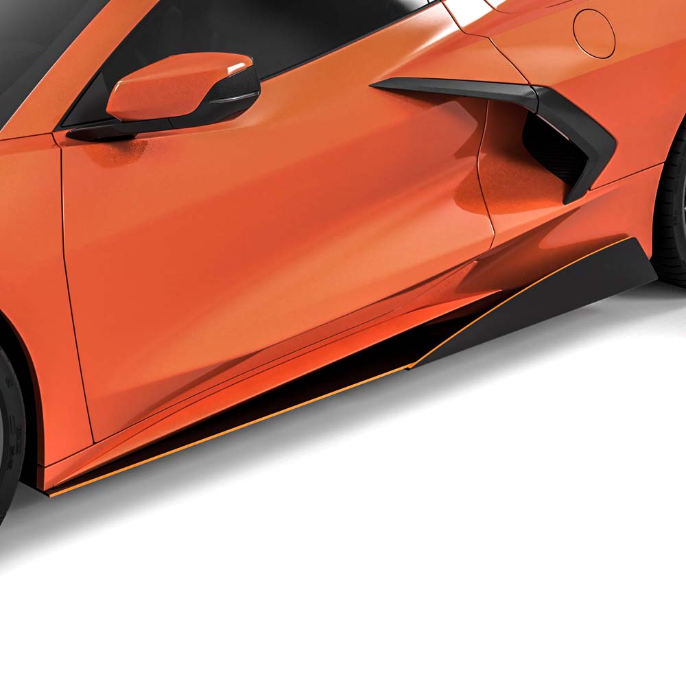 Vicrez V5R Side Splitters vz102322 | Chevrolet Corvette C8 2020-2026