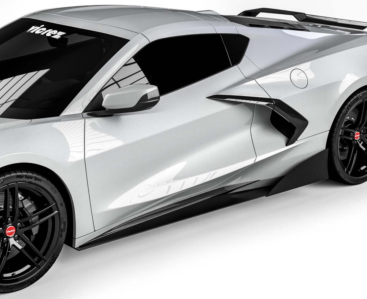 Vicrez VZR1 Side Skirt Splitters vz101672 | Chevrolet Corvette C8 2020-2026
