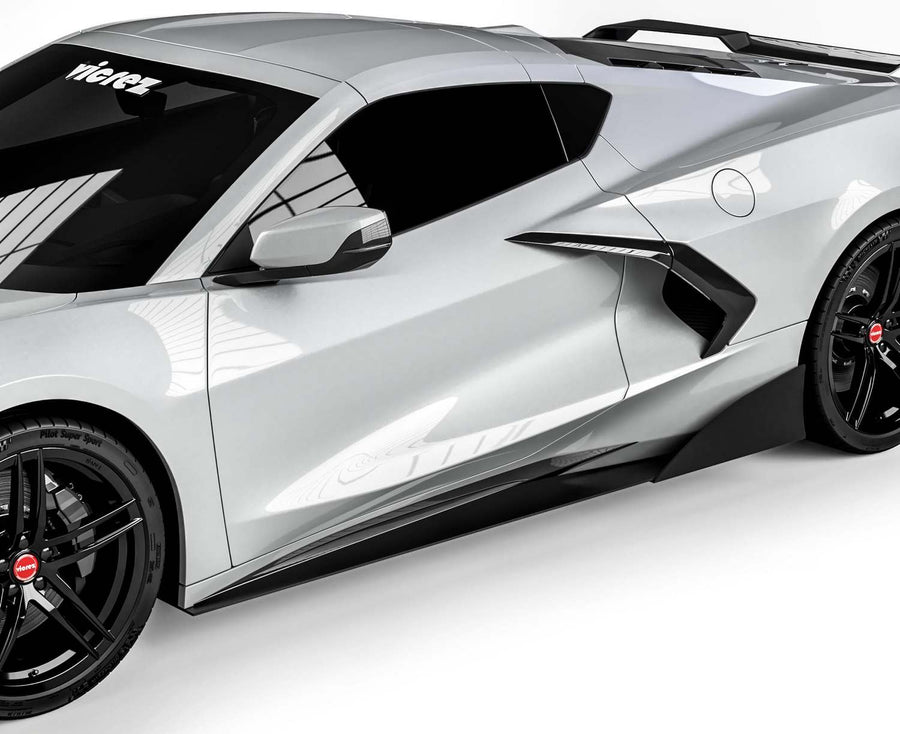 Vicrez VZR1 Side Skirt Splitters vz101672 | Chevrolet Corvette C8 2020-2026