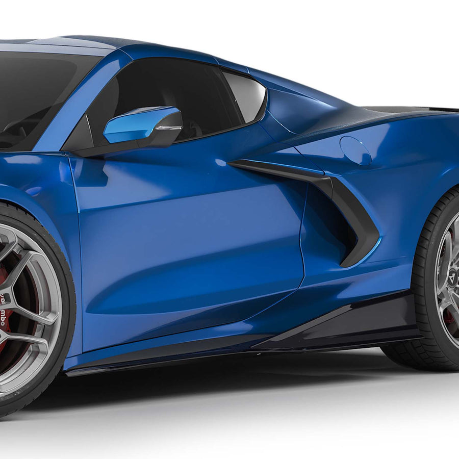 Vicrez VZR1 Style Side Skirts vz102470 | Chevrolet Corvette C8 2020-2026