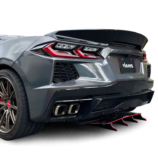 Vicrez Zonari VR5 Rear Diffuser vz103667 | Chevrolet Corvette C8 2020-2026
