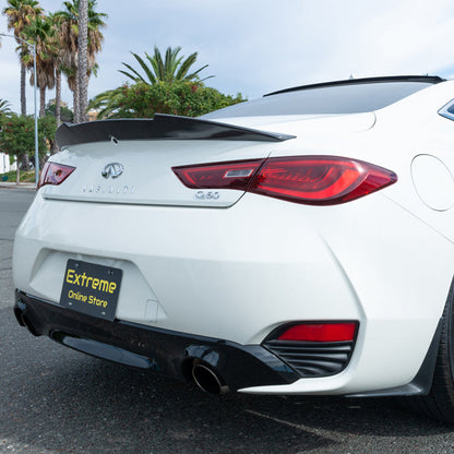 2017-Up Infiniti Q60 Carbon Fiber High Kick Rear Spoiler image 12