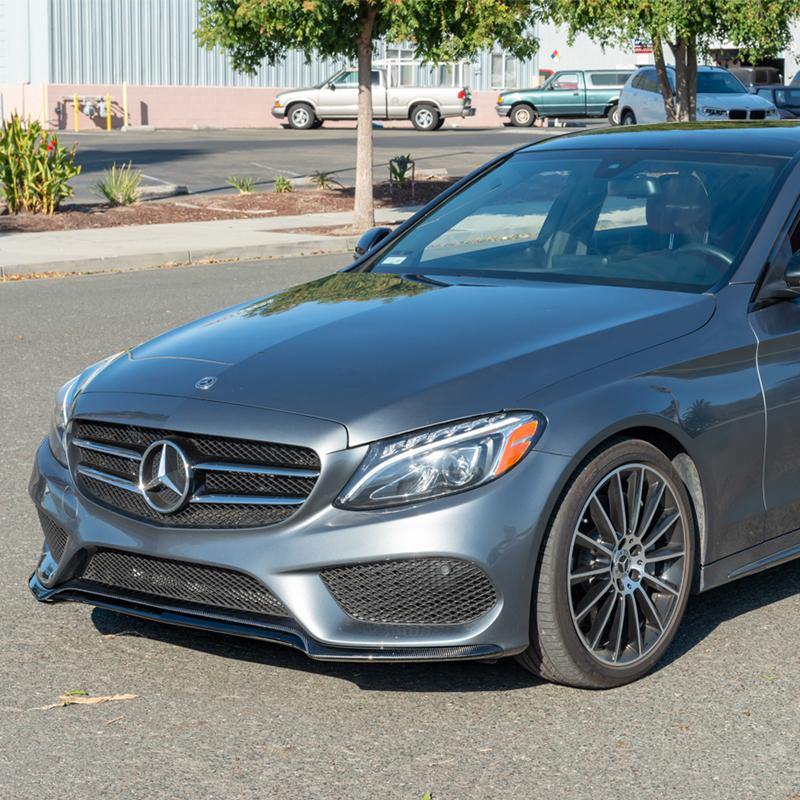 2015-18 Mercedes-Benz C-Class W205 AMG Carbon Fiber Front Splitter Lip image 1