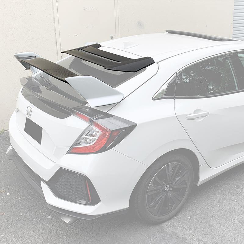 2016-21 Honda Civic Hatchback Type R Conversion Rear Spoiler W/ Mugen Style Roof Spoiler image 1