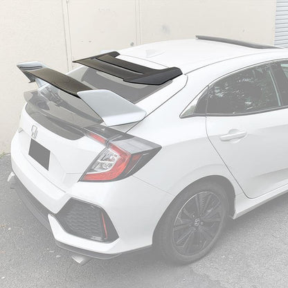 2016-21 Honda Civic Hatchback Type R Conversion Rear Spoiler W/ Mugen Style Roof Spoiler image 1