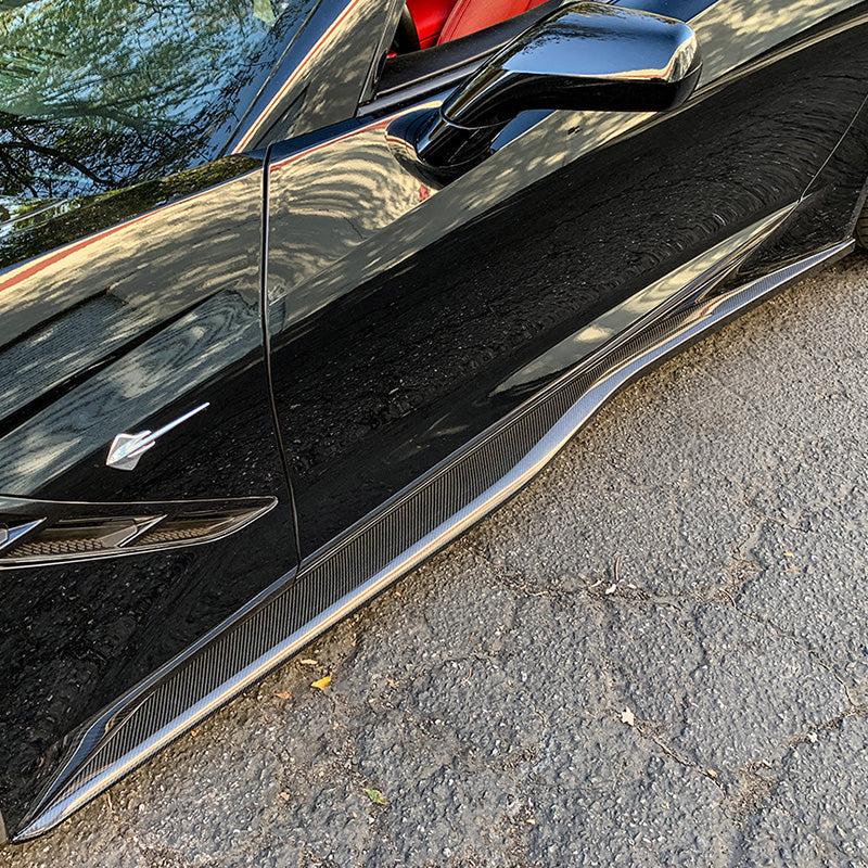 Corvette C7 Z06 Conversion Side Skirts Rocker Panels image 3