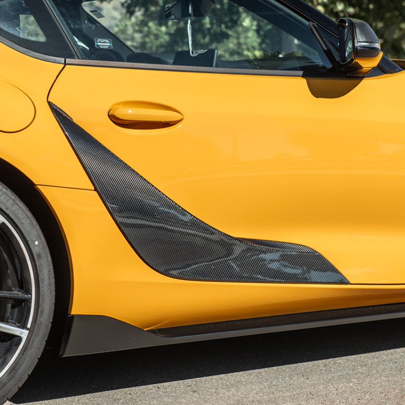 Blemished / Outlet - 2020-Up Toyota Supra CARBON FIBER Side Fender Scoop Accent Door Garnish image 3