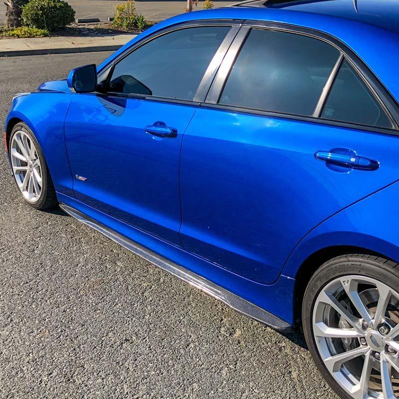 2016-19 Cadillac ATS-V Carbon Fiber Side Skirts Rocker Panels image 13