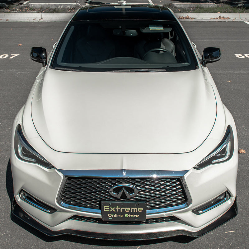 2017-Up Infiniti Q60 Carbon Fiber Front Splitter Ground Effect image 13
