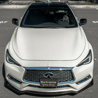 2017-Up Infiniti Q60 Carbon Fiber Front Splitter Ground Effect image 13