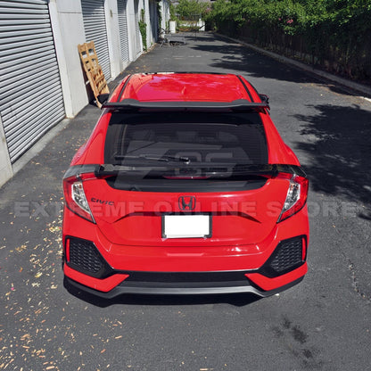 2016-21 Honda Civic Hatchback Spoon Style Rear Roof Spoiler Kit image 3